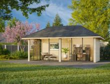 Zahradní domek Bianca 16,6 m2 s posuvnými dveřmi (Set 202)