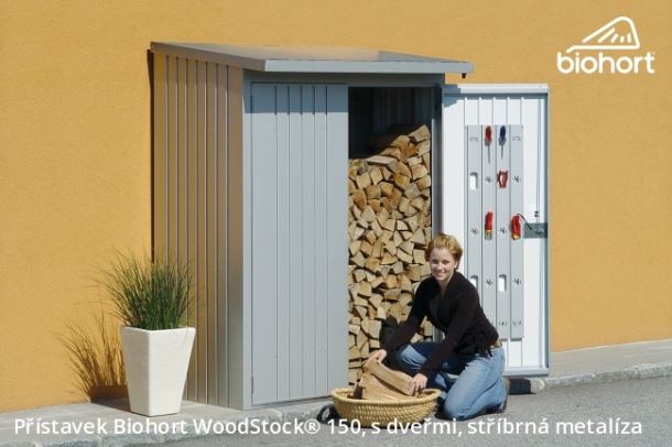 Biohort Dveřní set WoodStock® 150, stříbrná metalíza