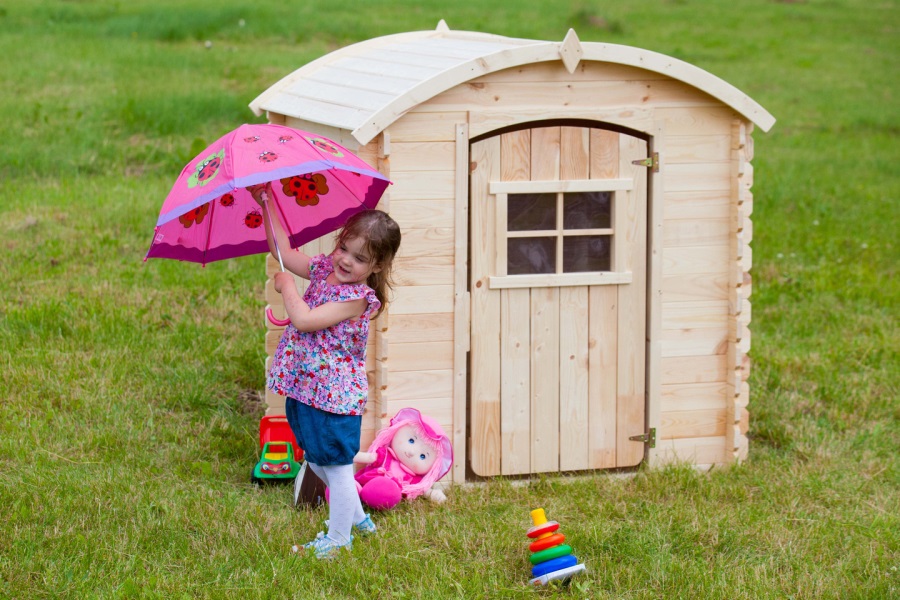Dětský dřevěný domek M505 105x130x145cm