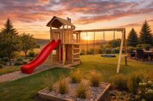 Dětské hřiště Monkey´s Home Velký pirát JOLLY červená