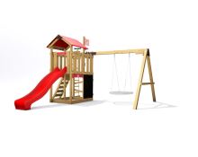 Dětské hřiště Monkey´s Home Malý pirát DOOK s červenou skluzavkou