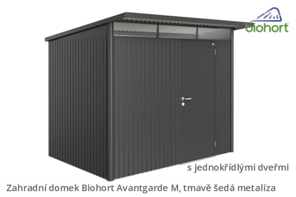 Biohort Zahradní domek AVANTGARDE A8, tmavě šedá metalíza