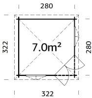 ZAHRADNÍ DOMEK  Melanie 7,0  m2 (4)