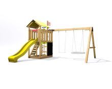 Dětské hřiště Monkey´s Home Malý pirát HOOK se žlutou skluzavkou 2024