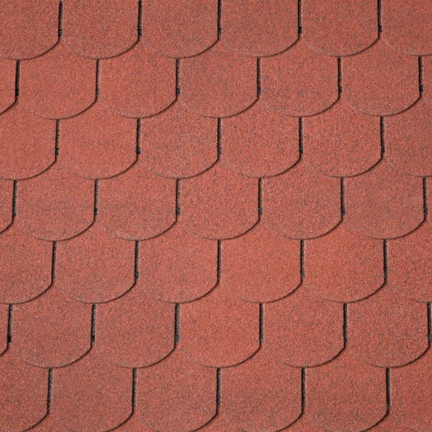 Střešní krytina šindel BOBROVKA 72m2 červený
