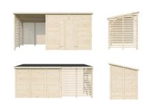 Zahradní domek s dřevníkem Leif 4,5 + 2,9  m2 (7)