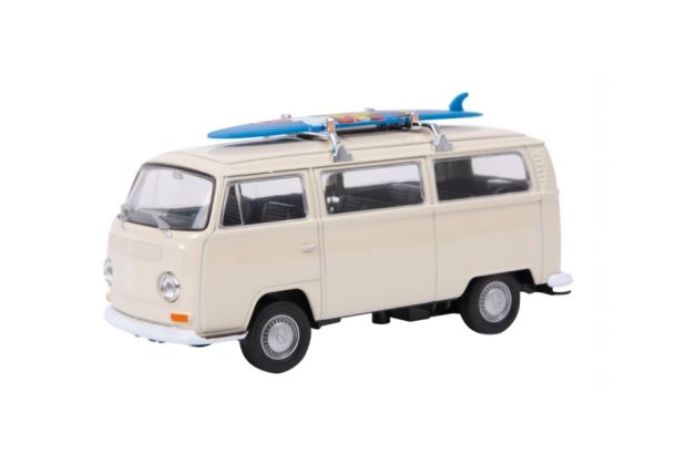 Model automobilu VW autobus T2+surfovací prkno