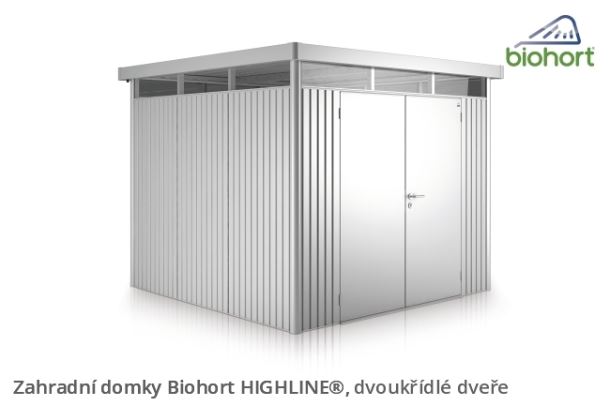 Biohort Zahradní domek HIGHLINE® H2, stříbrná metalíza