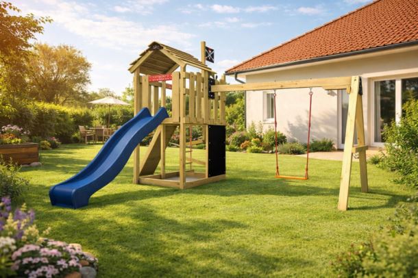 Dětské hřiště Monkey´s Home Malý pirát MAD se skluzavkou