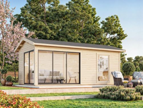 Zahradní domek Amanda 17,1 m2 s posuvnými dveřmi