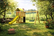 Dětské hřiště Monkey´s Home Malý pirát DOOK se žlutou skluzavkou