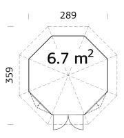 ZAHRADNÍ DOMEK Veronica 2 - 6,7 m2 (5)