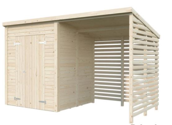 Zahradní domek s dřevníkem Leif 3,0 + 2,9  m2