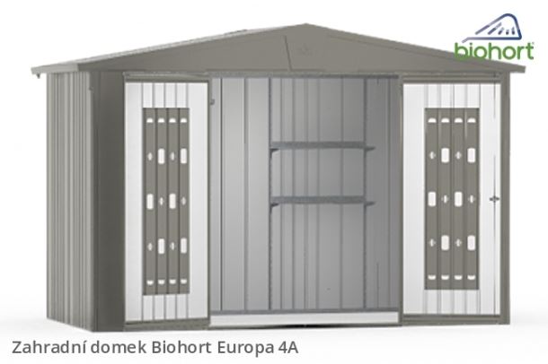 Biohort Zahradní domek EUROPA 4A, šedý křemen metalíza