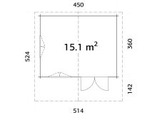 ZAHRADNÍ DOMEK Helena 15,1 m2 (2)