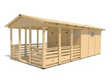 Zahradní altán Herold A3366 C s terasovou podlahou (10,7 + 10,4 m2) (1)