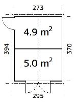 ZAHRADNÍ DOMEK Dan 9,9 m2 - (4,5 + 5 m2) (3)