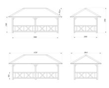 Altán Bianca 16,6 m2  se zábradlím (Set 107) (3)