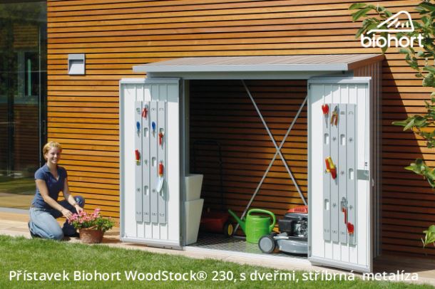 Biohort Dveřní set WoodStock® 230, stříbrná metalíza