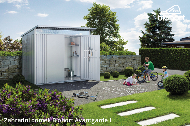 Biohort Zahradní domek AVANTGARDE A4, tmavě šedá metalíza Biohort Zahradní domek AVANTGARDE A4, tmavě šedá metalíza