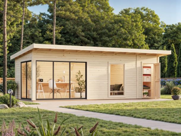 Zahradní domek Andrea 21,1 m2 s posuvnými dveřmi