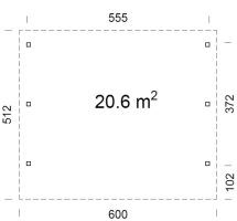 Přístřešek na auto Karl 20,6 m2 (3)