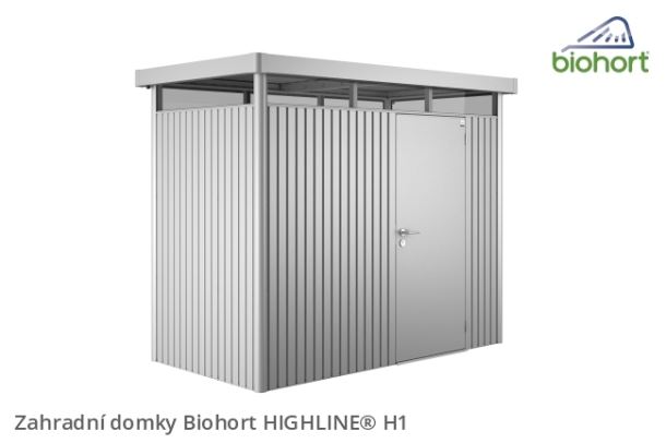Biohort Zahradní domek HIGHLINE® H1, stříbrná metalíza
