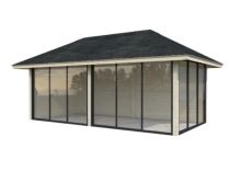 Zahradní domek Bianca 16,6 m2 s posuvnými dveřmi (Set 202) (3)