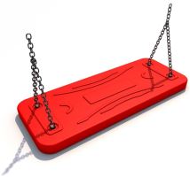 Houpačkový sedák - LUX červená (1)