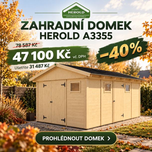 Zahradní domek HEROLD A3355 16,6 m2