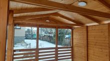 Zahradní Altán  HEROLD A3355 AAX Plus s boční stěnou  (3,5 + 14,1  m2) (7)