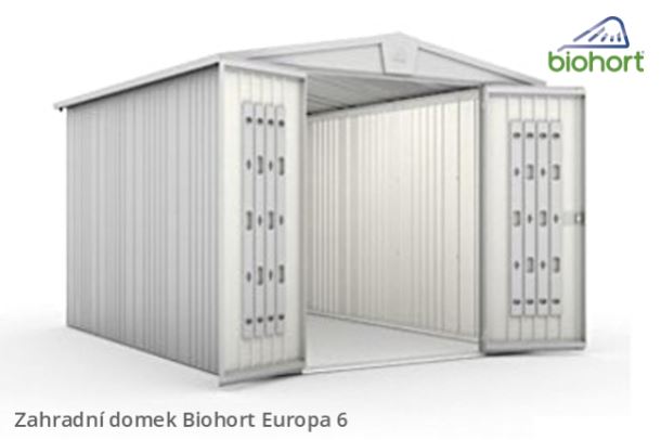 Biohort Zahradní domek EUROPA 6, stříbrná metalíza