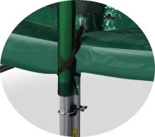 Trampolína PRO-LINE 12 zelená + ochranná síť + zelený žebřík (2)