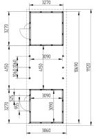 Zahradní altán Herold A 33110 (9,6 + 14,1 + 9,6 m2) (2)