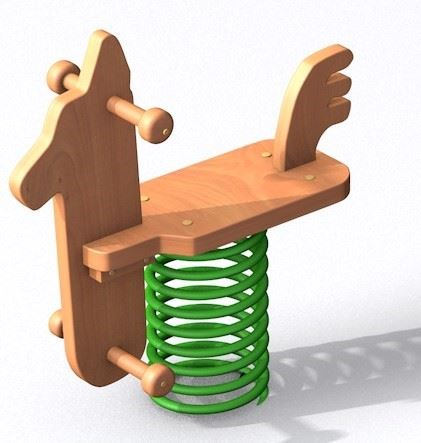 Pružinová houpačka Koník z akátu