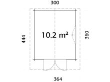 ZAHRADNÍ DOMEK Sally 10,2 m2 (2)