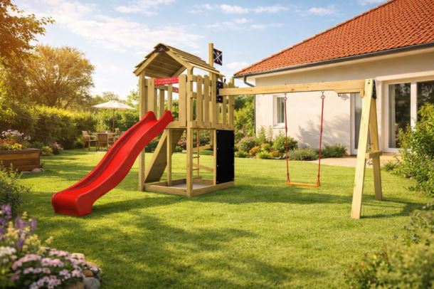 Dětské hřiště Monkey´s Home Malý pirát MAD se skluzavkou