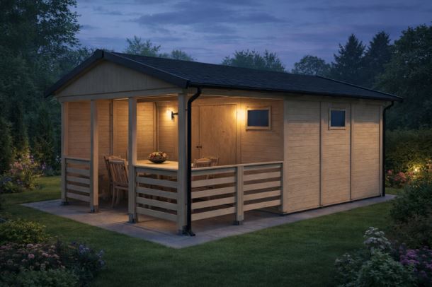 Zahradní altán Herold A3355 C X Plus s boční stěnou (9,6 + 6,3 m2)