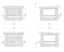 Prodejní stánek Lenna 8,3 m2  -tři prodejní okna  (SET 306) (3)
