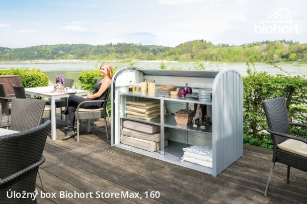 Biohort Úložný box StoreMax® 160, tmavě šedá metalíza