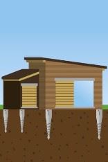 Základový rám na zemních vrutech včetně montáže (Andrea 17,1 + 7,9 m2)