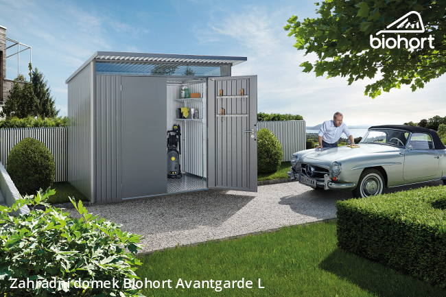 Biohort Zahradní domek AVANTGARDE A7, šedý křemen metalíza Biohort Zahradní domek AVANTGARDE A7, šedý křemen metalíza