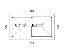 Pergola Bianca 16,6 m2  (Set 110) (2)