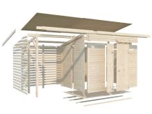 Zahradní domek s dřevníkem Leif 4,5 + 2,9  m2 (4)