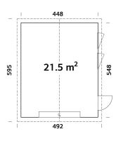 Prodej ukončen - Garáž NORDIC+ Andre 21,5 m2 448x548 cm (2)