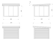 Zahradní domek Lenna 8,3 m2 s posuvnými dveřmi (SET 401) (3)