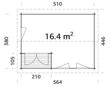 Zahradní domek SUSANNA 16,4 m2 (4)