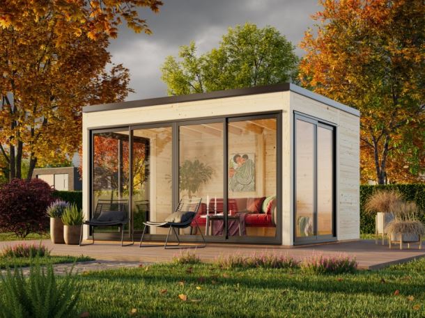 Zahradní domek Serena 12,6 m2 Set 2  s posuvnými dveřmi