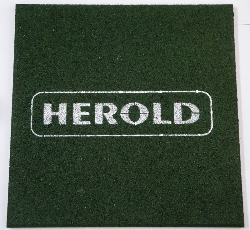 Gumová dopadová podložka Herold 500x500x20 mm - zelená 