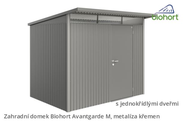 Biohort Zahradní domek AVANTGARDE A8, šedý křemen metalíza
